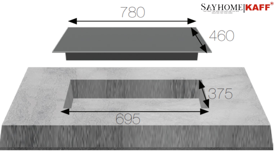Bếp ga đôi màu đen huyền bí KAFF KF-212 tại thành phố Hồ Chí Minh