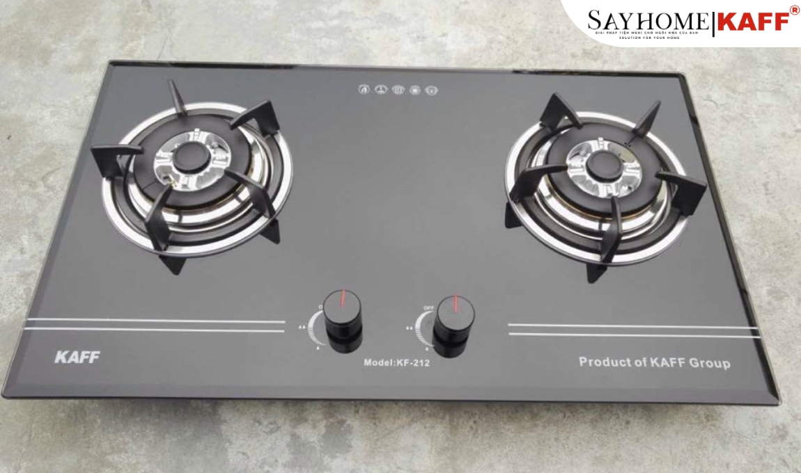Bếp ga đôi màu đen huyền bí KAFF KF-212 tại thành phố Hồ Chí Minh