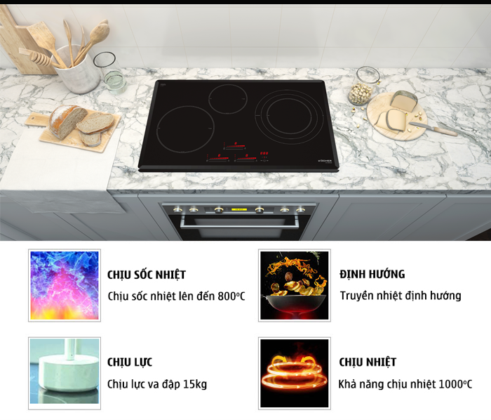 Bếp từ đôi Kocher DI 855GE tại thành phố Hồ Chí Minh