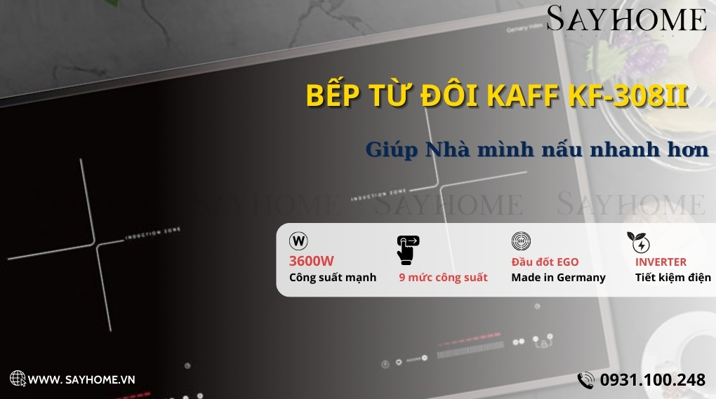 Bếp từ kết hợp hồng ngoại đôi KAFF KF-308IC tại thành phố Hồ Chí Minh
