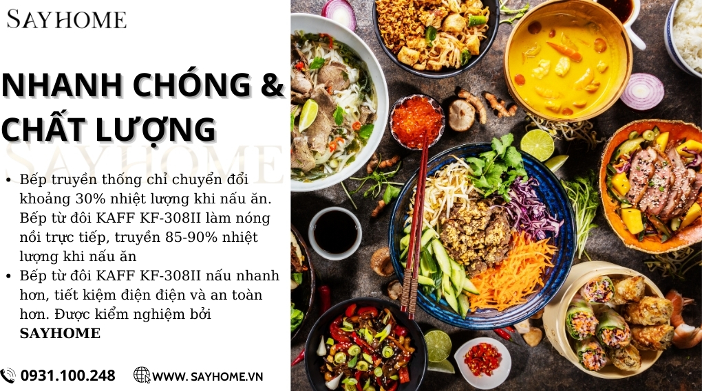 Bếp từ kết hợp hồng ngoại đôi KAFF KF-308IC tại thành phố Hồ Chí Minh