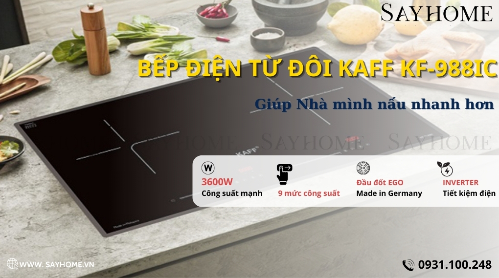 Bếp từ kết hợp hồng ngoại KAFF KF-988IC tại thành phố Hồ Chí Minh