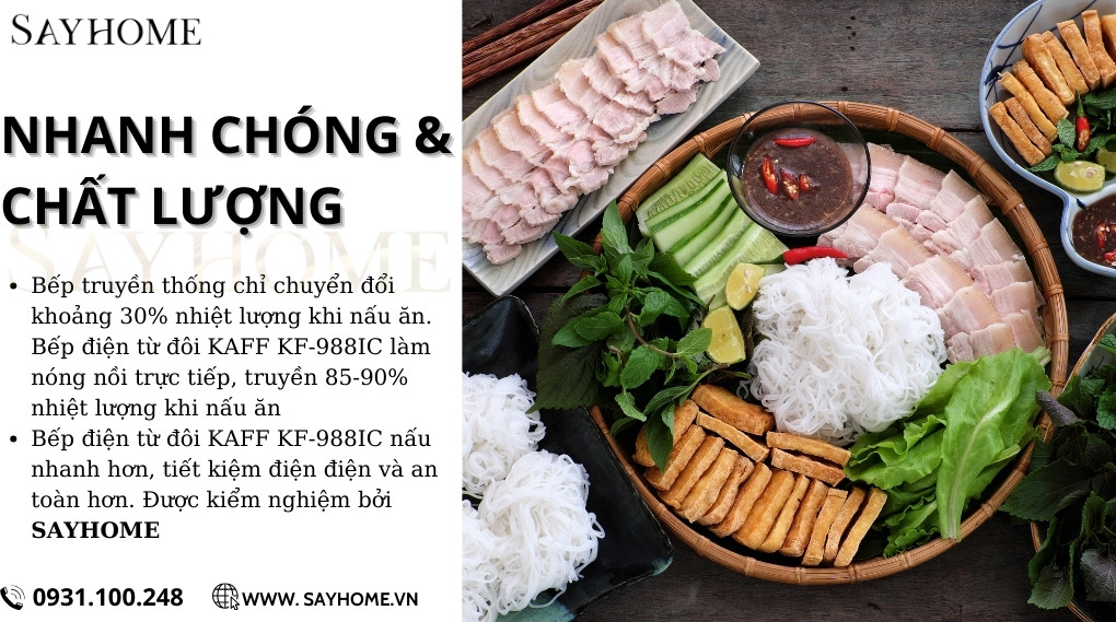 Bếp từ kết hợp hồng ngoại KAFF KF-988IC tại thành phố Hồ Chí Minh