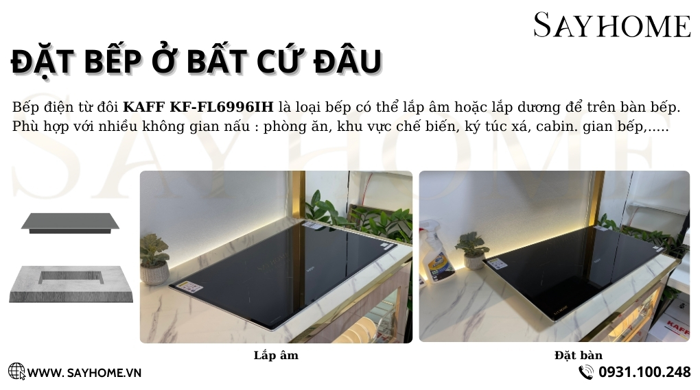 Bếp từ kết hợp hồng ngoại KAFF KF-FL6996IH tại thành phố Hồ Chí Minh