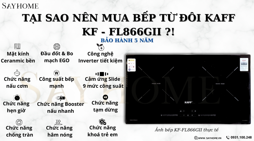 Bếp từ đôi KAFF KF-FL866GII tại thành phố Hồ Chí Minh