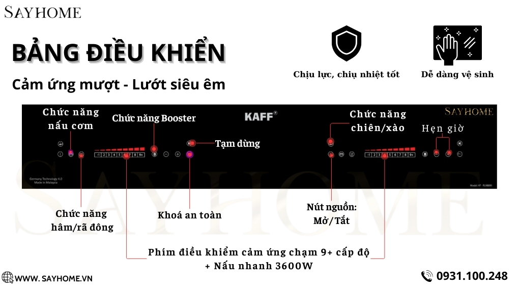 Bếp từ đôi KAFF KF-FL9889II tại thành phố Hồ Chí Minh