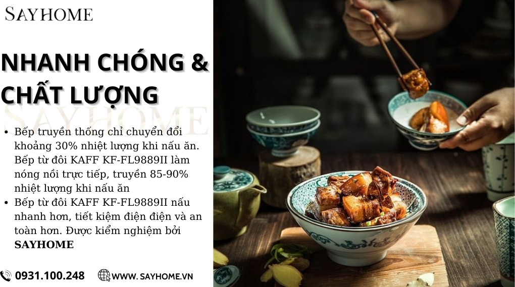 Bếp từ đôi KAFF KF-FL9889II tại thành phố Hồ Chí Minh