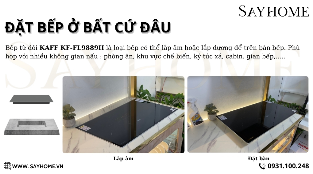 Bếp từ đôi KAFF KF-FL9889II tại thành phố Hồ Chí Minh
