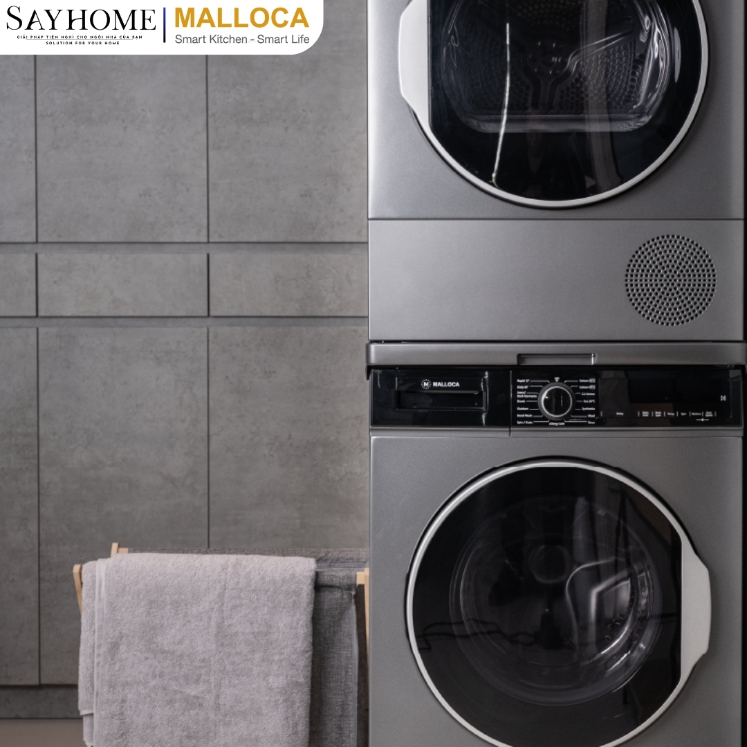 Bộ liên kết máy giặt, máy sấy Malloca MTD-T1510HP, MWM-T1510BL tại thành phố Hồ Chí Minh