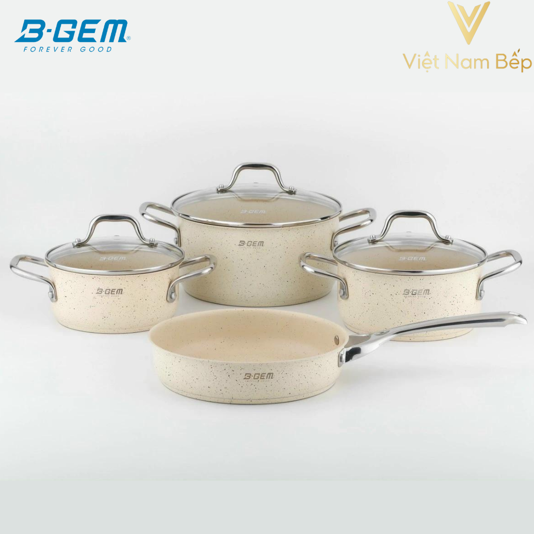 Bộ nồi chống dính tráng men sứ cao cấp B-GEM BG-868 EVIAN tại thành phố Hồ Chí Minh