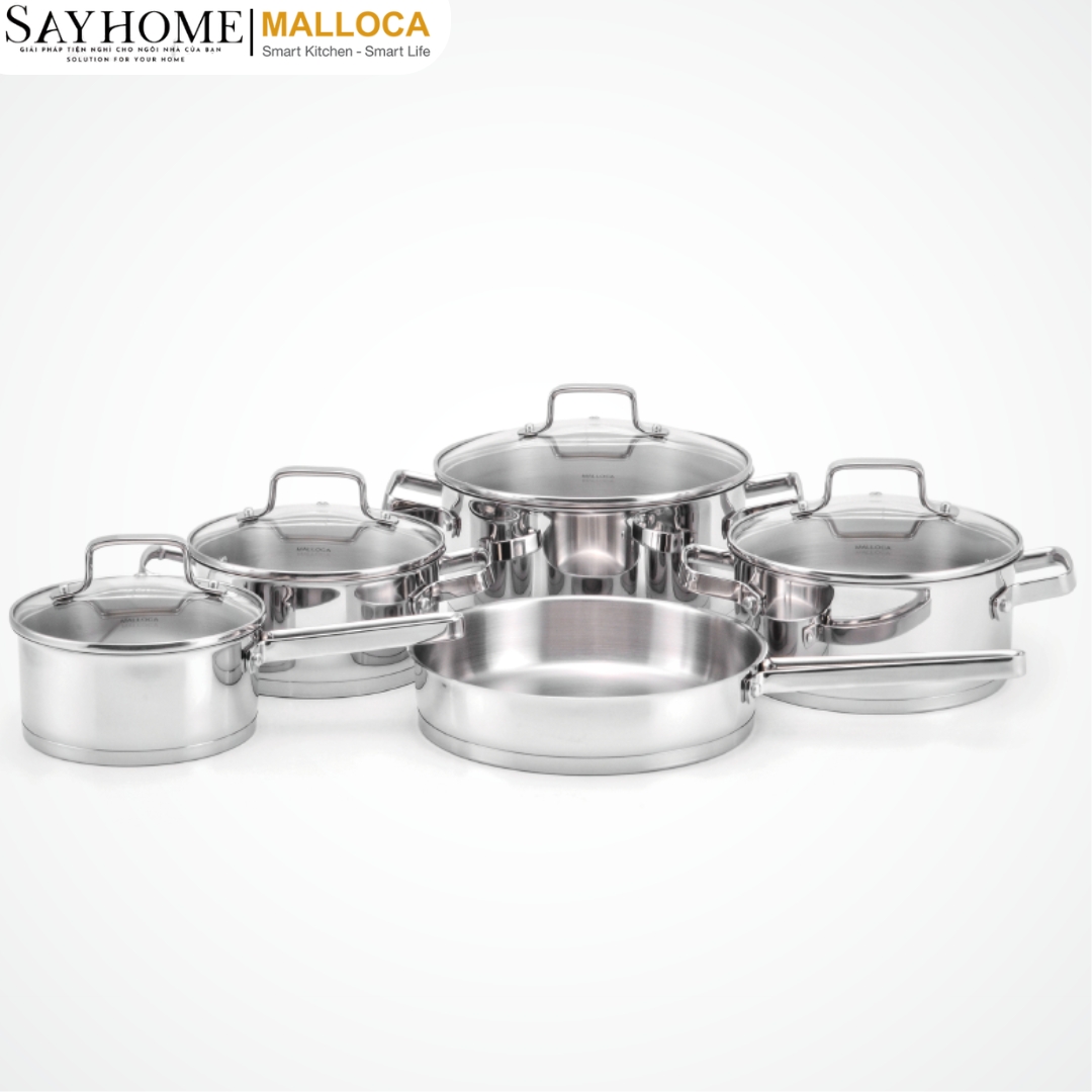 Bộ nồi inox 9 món Malloca SA-1503 tại thành phố Hồ Chí Minh