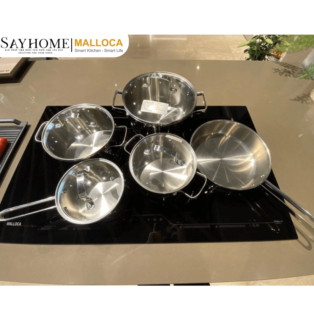 Bộ nồi inox 9 món Malloca SA-1503 tại thành phố Hồ Chí Minh