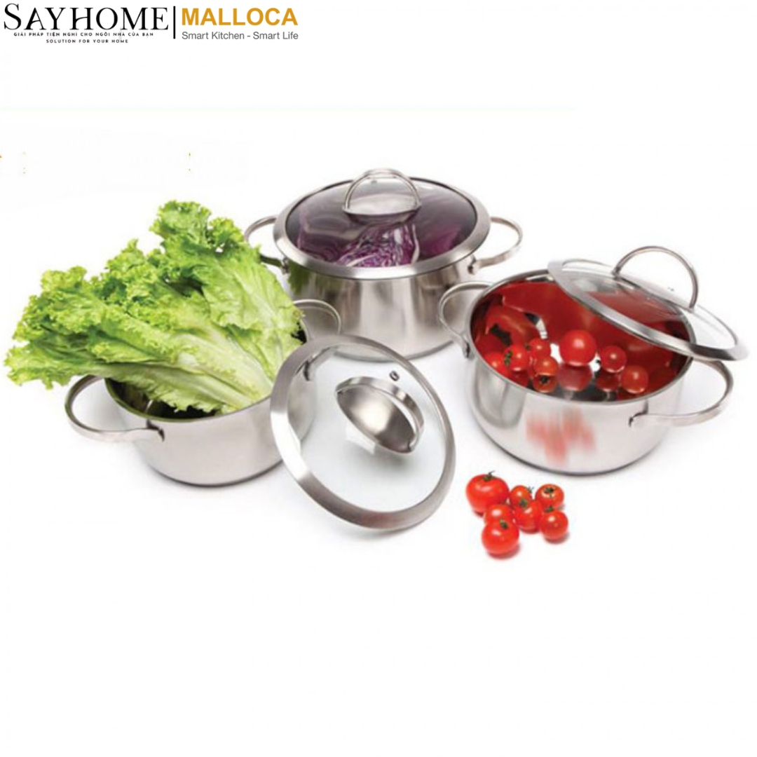 Bộ nồi inox 9 món Malloca SA-1503 tại thành phố Hồ Chí Minh