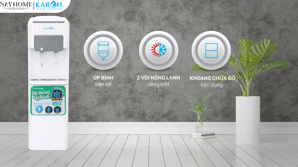 Cây nước nóng lạnh úp bình KAROFI HC16 tại thành phố Hồ Chí Minh