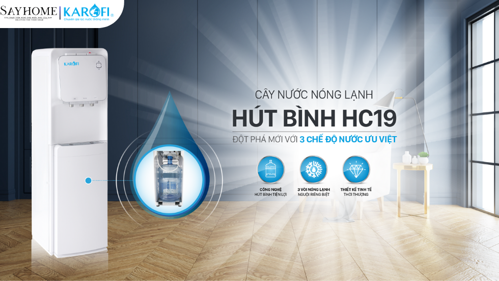 Cây nước nóng lạnh hút bình KAROFI HC19 tại thành phố Hồ Chí Minh