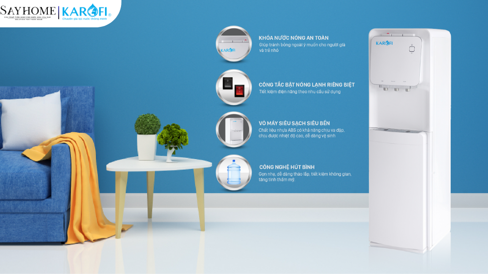 Cây nước nóng lạnh hút bình KAROFI HC19 tại thành phố Hồ Chí Minh