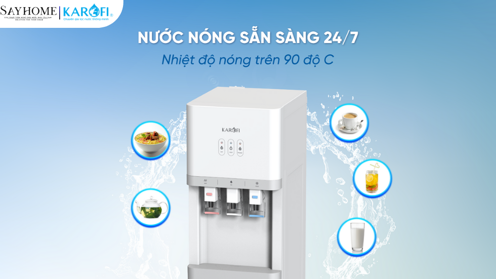 Cây nước nóng lạnh hút bình KAROFI HCV206 tại thành phố Hồ Chí Minh