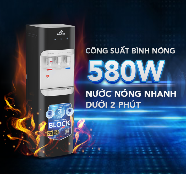 CÂY NƯỚC NÓNG LẠNH HÚT BÌNH HÒA PHÁT HHC385 SAYHOME