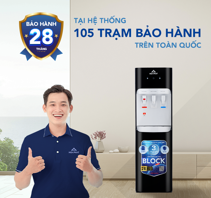 CÂY NƯỚC NÓNG LẠNH HÚT BÌNH HÒA PHÁT HHC385 SAYHOME