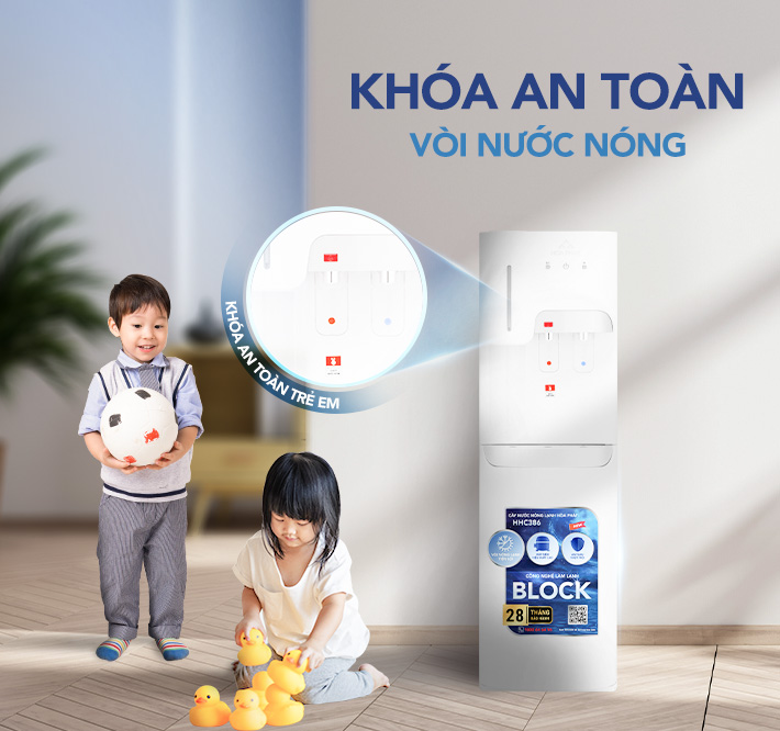 CÂY NƯỚC NÓNG LẠNH HÚT BÌNH HÒA PHÁT HHC386 SAYHOME