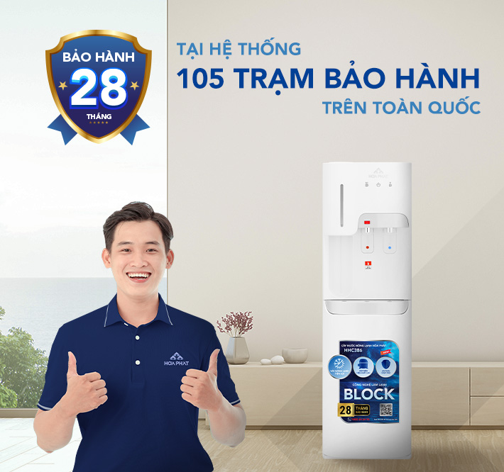 CÂY NƯỚC NÓNG LẠNH HÚT BÌNH HÒA PHÁT HHC386 SAYHOME
