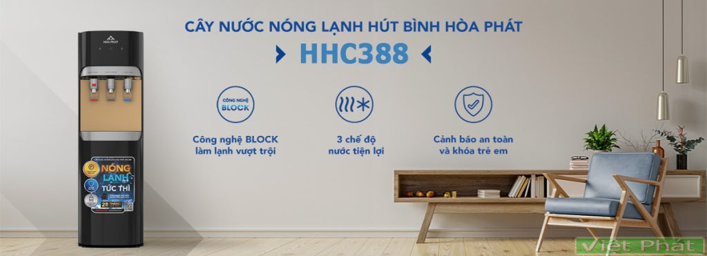 CÂY NƯỚC NÓNG LẠNH HÚT BÌNH HÒA PHÁT HHC388 SAYHOME