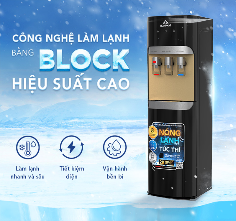 CÂY NƯỚC NÓNG LẠNH HÚT BÌNH HÒA PHÁT HHC388 SAYHOME