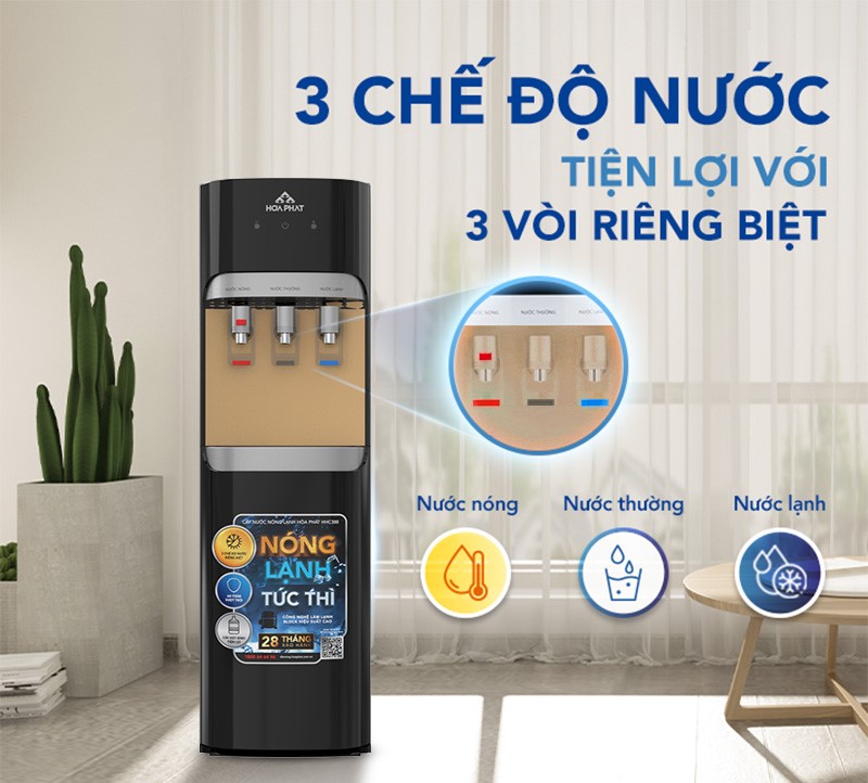 CÂY NƯỚC NÓNG LẠNH HÚT BÌNH HÒA PHÁT HHC388 SAYHOME