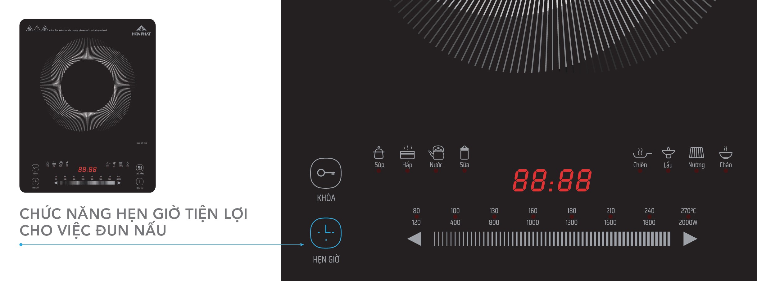 Bếp điện từ đơn Hoà Phát HPC D11A2 tại thành phố Hồ Chí Minh