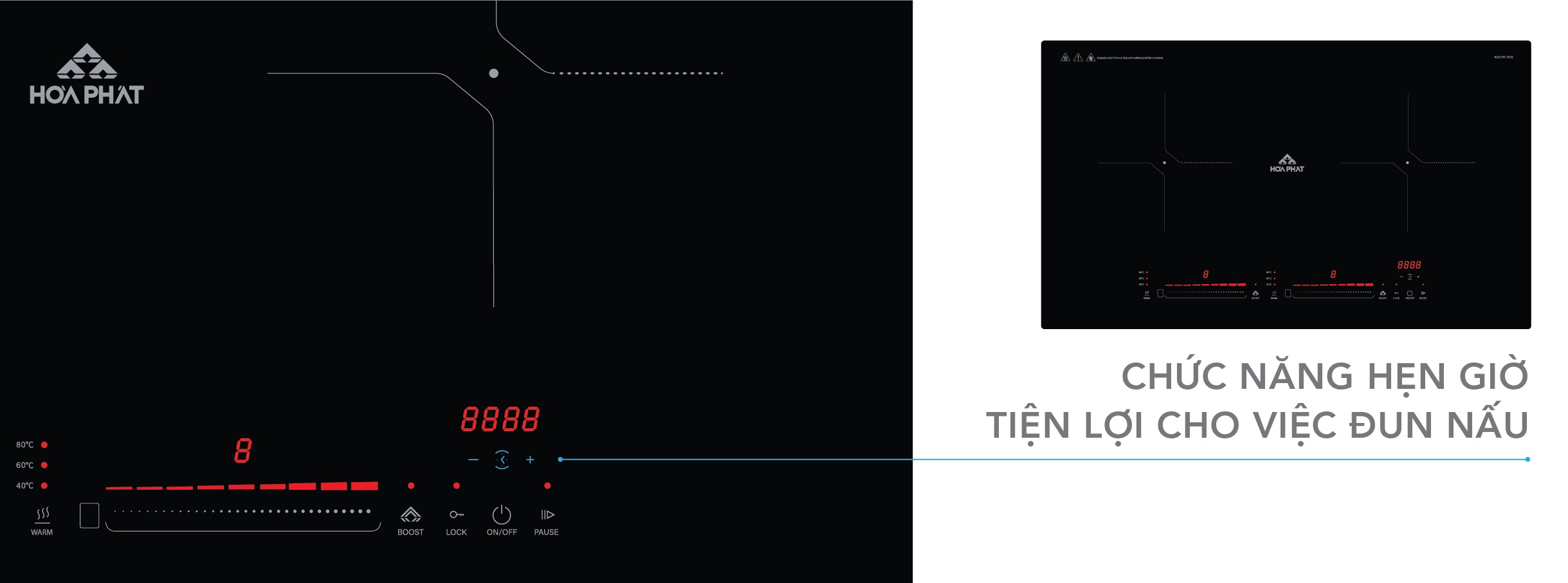 Bếp từ đôi Hoà Phát HPC D21A2 tại thành phố Hồ Chí Minh
