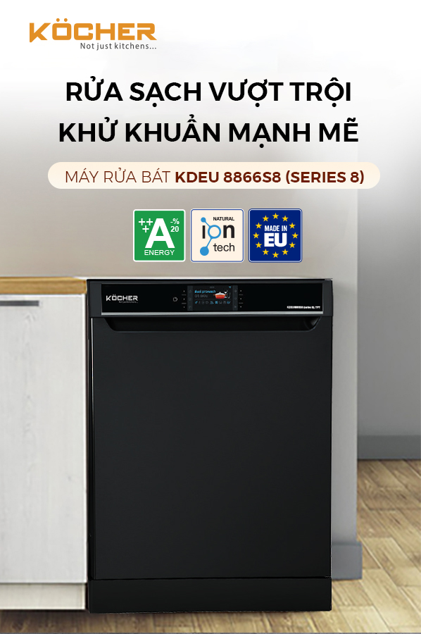 Máy rửa bát Kocher KDEU 8866S8 Series 8 tại thành phố Hồ Chí Minh