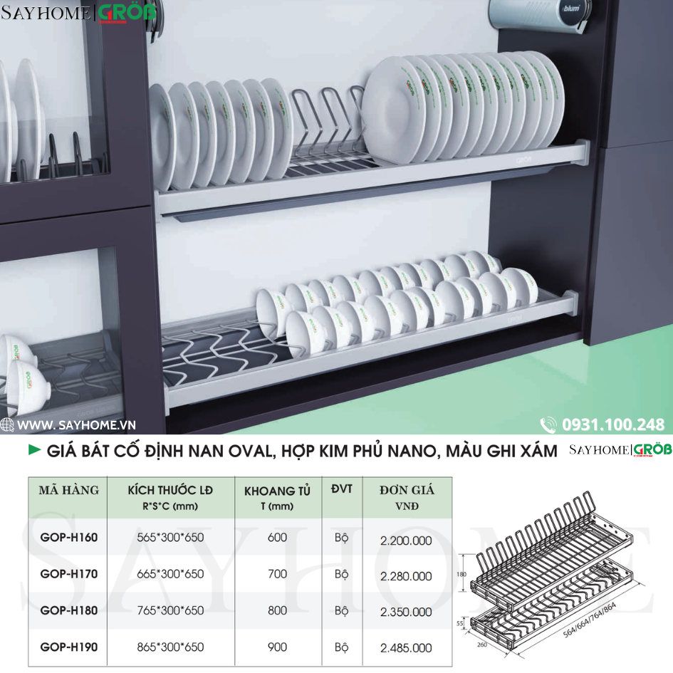 COMBO Phụ kiện tủ bếp cao cấp GROB - Combo 12 tại thành phố Hồ Chí Minh