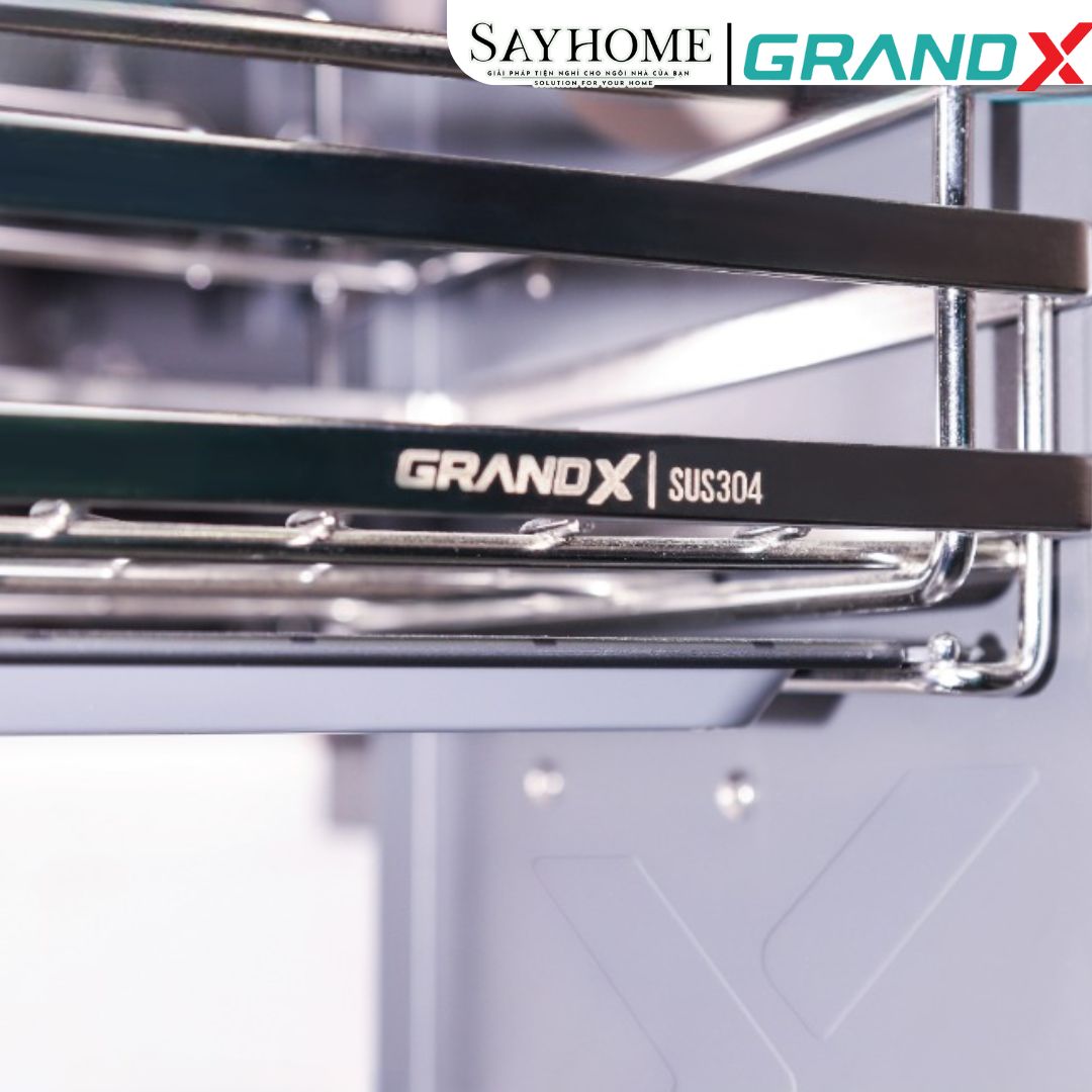 GIÁ BÁT NÂNG HẠ 2 TẦNG NAN DẸT, INOX SUS304 GRAND X XL.60S - sayhome