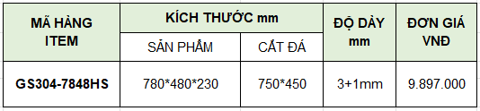 Chậu rửa bát GV304-7848HS tại thành phố Hồ Chí Minh
