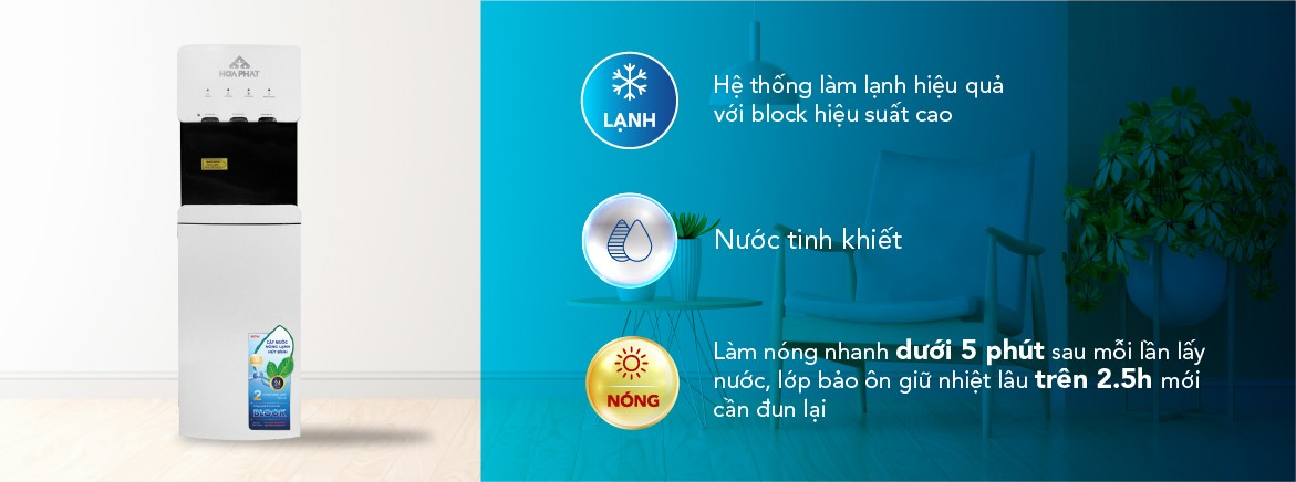 CÂY NƯỚC NÓNG LẠNH HÚT BÌNH HÒA PHÁT HWP B1CI SAYHOME