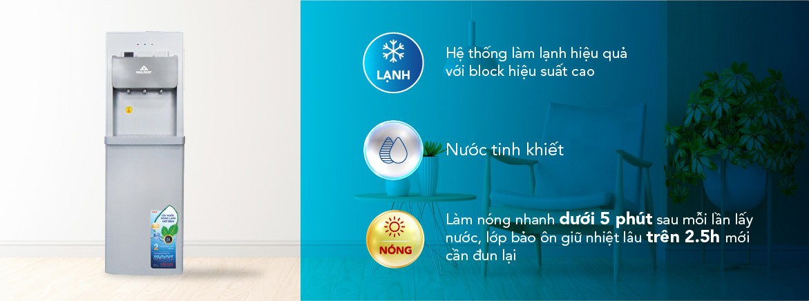 CÂY NƯỚC NÓNG LẠNH HÚT BÌNH HÒA PHÁT HWP B1CJ SAYHOME
