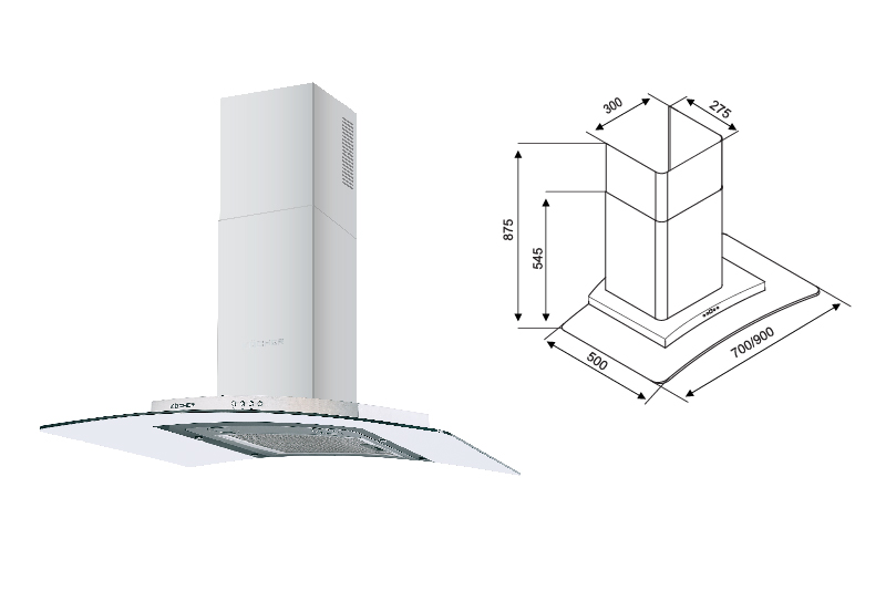 Máy hút mùi kính cong KOCHER K-228T tại thành phố Hồ Chí Minh
