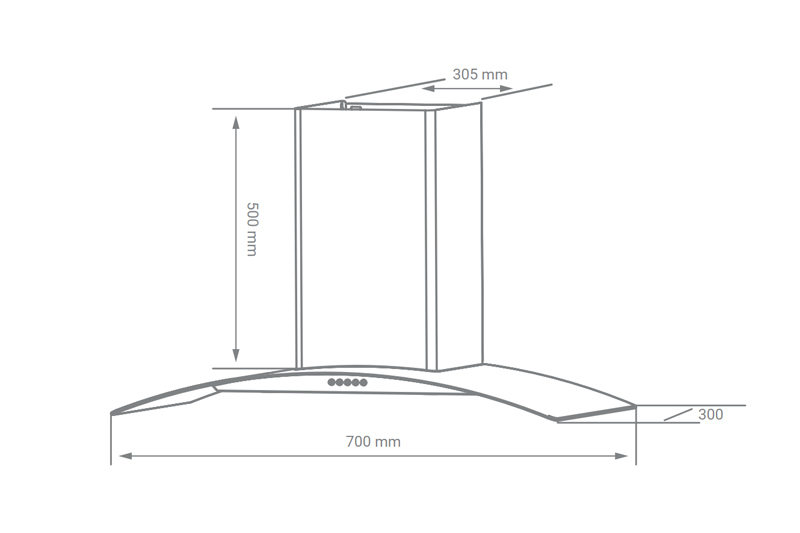 Máy hút mùi kính cong KOCHER K-229V tại thành phố Hồ Chí Minh