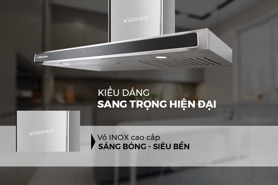 Máy hút mùi kính cong KOCHER K-225D tại thành phố Hồ Chí Minh