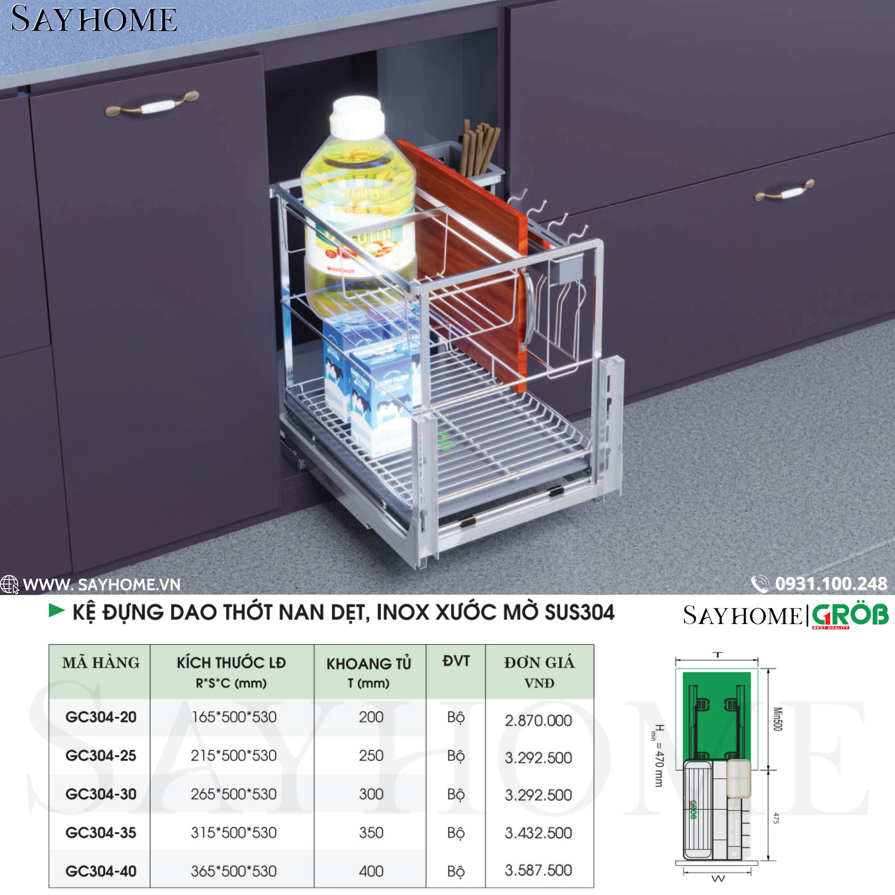 COMBO Phụ kiện tủ bếp cao cấp GROB - Combo 6 tại thành phố Hồ Chí Minh