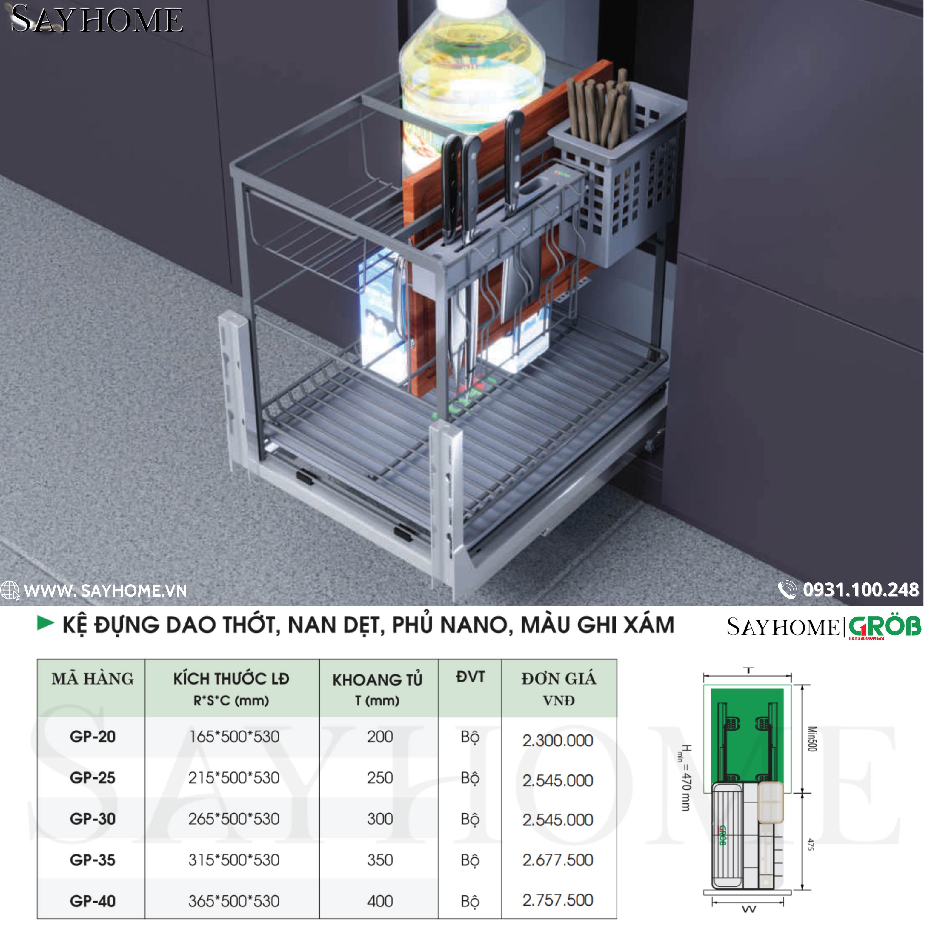 COMBO Phụ kiện tủ bếp cao cấp GROB - Combo 13 tại thành phố Hồ Chí Minh