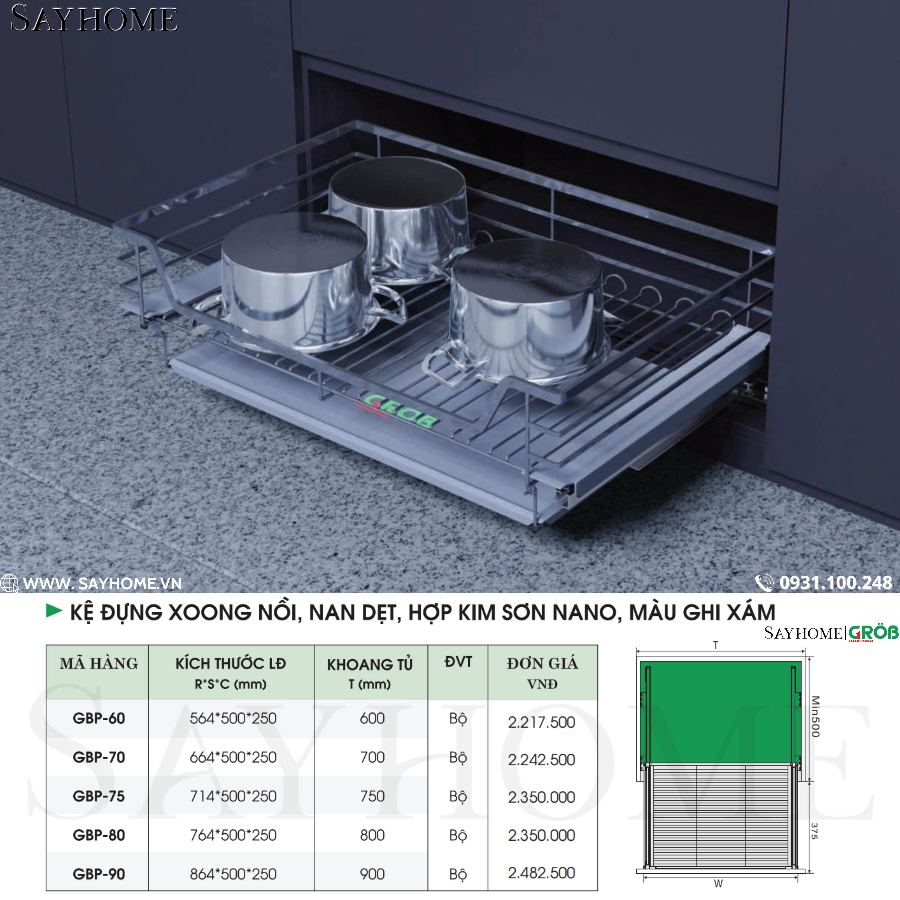 COMBO Phụ kiện tủ bếp cao cấp GROB - Combo 13 tại thành phố Hồ Chí Minh