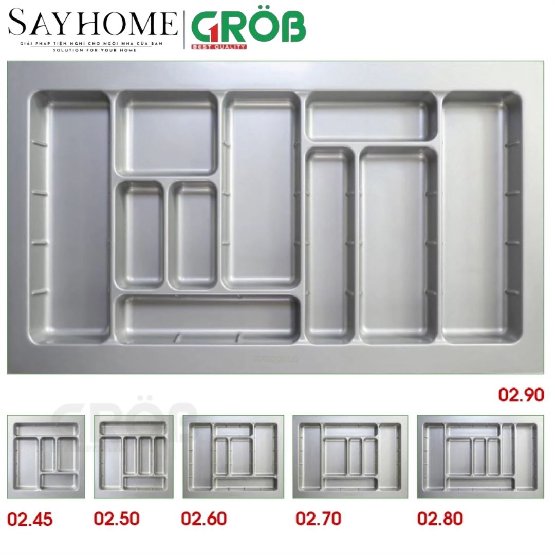 Khay chia nhựa ABS màu xám GROB 02.45/50/60/70/80/90 tại thành phố Hồ Chí Minh