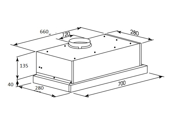 Máy hút mùi âm tủ Kocher K-6270BL tại thành phố Hồ Chí Minh
