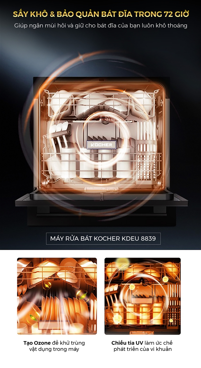 Máy rửa bát Kocher KDEU 8839 tại thành phố Hồ Chí Minh