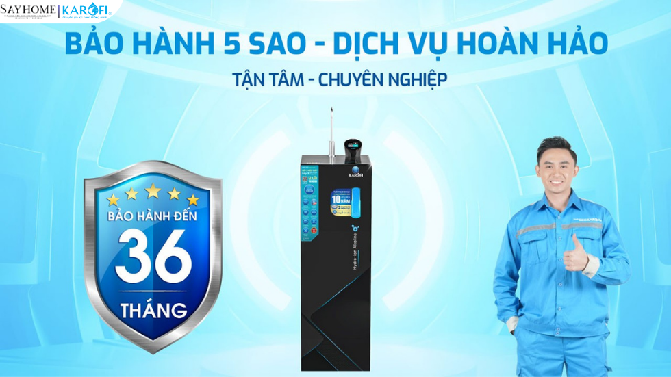 Máy lọc nước nóng lạnh Hydro-ion kiềm Karofi 12 lõi lọc KAE-S68 tại thành phố Hồ Chí Minh
