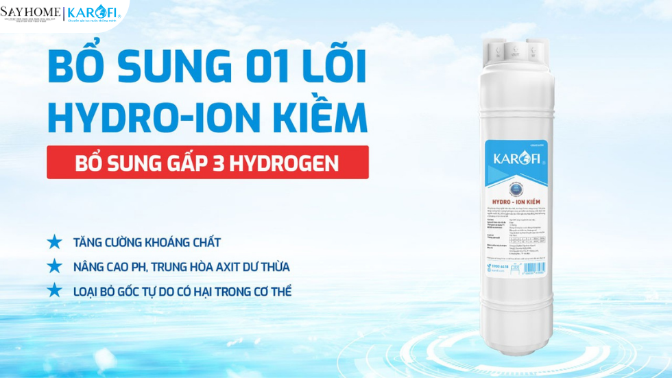 Máy lọc nước nóng lạnh ion kiềm KAROFI 12 lõi lọc KAE-S86 tại thánh phố Hồ Chí Minh