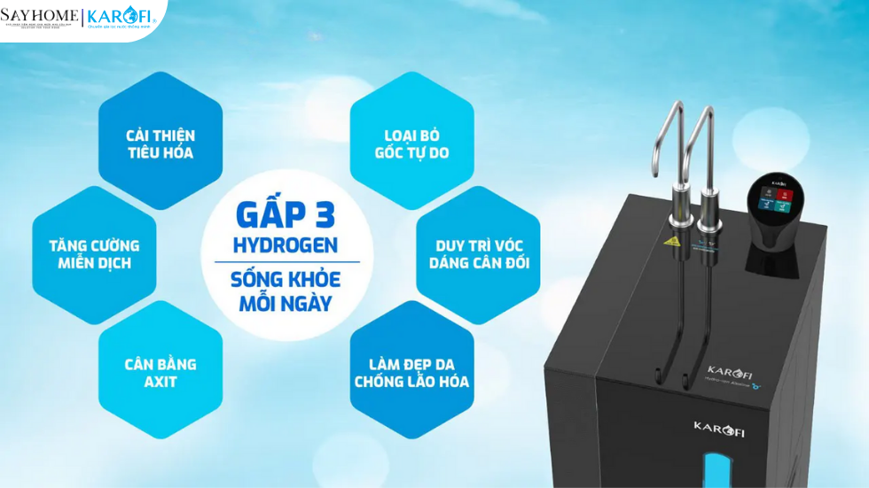 Máy lọc nước nóng lạnh ion kiềm KAROFI 12 lõi lọc KAE-S86 tại thánh phố Hồ Chí Minh