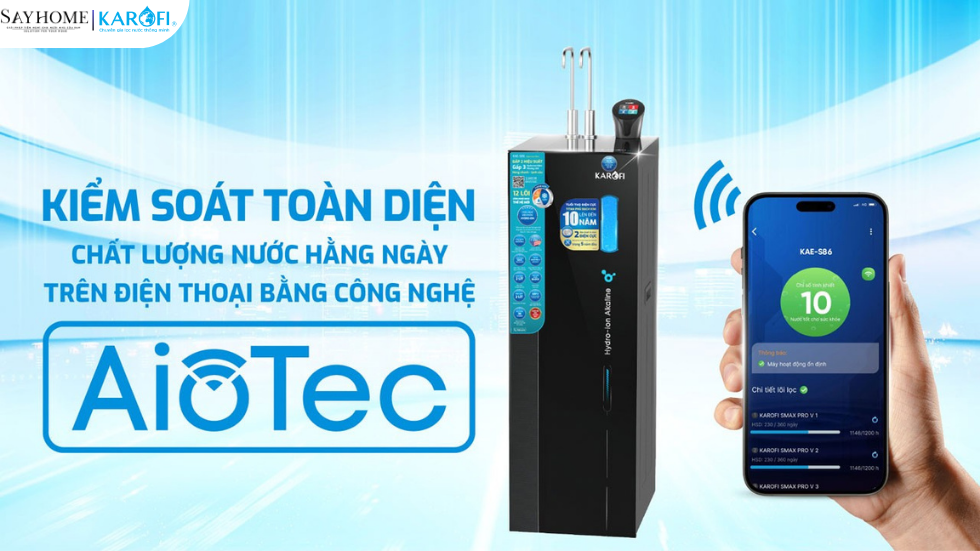 Máy lọc nước nóng lạnh ion kiềm KAROFI 12 lõi lọc KAE-S86 tại thánh phố Hồ Chí Minh