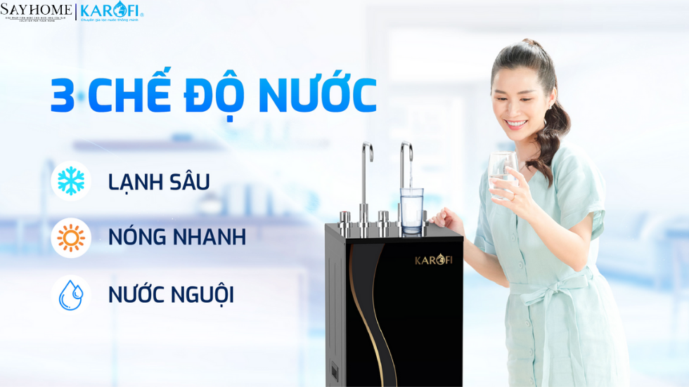 Máy lọc nước nóng lạnh tủ đứng 11 lõi lọc KAROFI KAD-D66S PRO tại thành phố Hồ Chí Minh